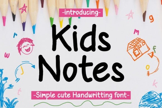 Kids Daily Notes Font